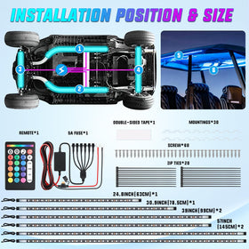 Nilight unboxed kit showing all included strips and accessories for easy installation