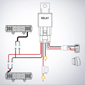 Nilight packaging and contents laid out showing included harness and instructions