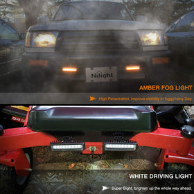 Nilight kit unboxed with accessory pack and manual to show everything included for installation