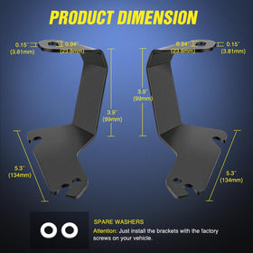 Nilight retail packaging with two brackets included for both sides