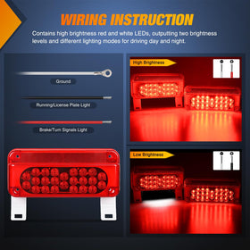 Nilight passenger side LED layout showing bright red LEDs for signaling benefit