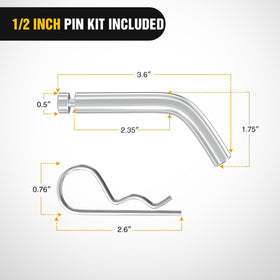 Nilight hitch pin and clip kit close-up enabling quick installation benefit
