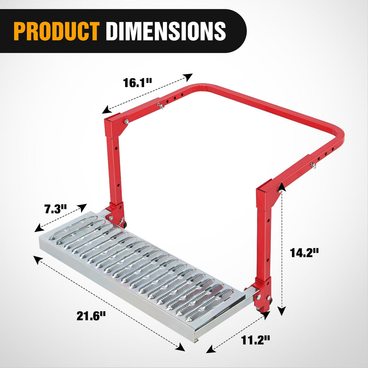 Nilight close-up of steel platform highlighting heavy-gauge durability