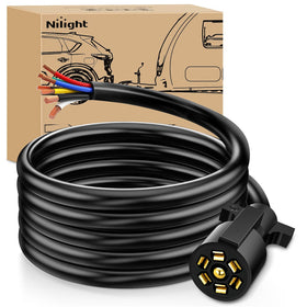 Nilight front plug close-up showing molded 7-blade plug for quick connection