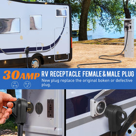 Nilight plug in campsite setting showing reliable shore power connection