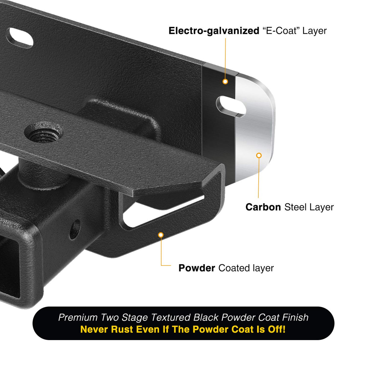 Nilight black powder coat texture protecting steel from corrosion
