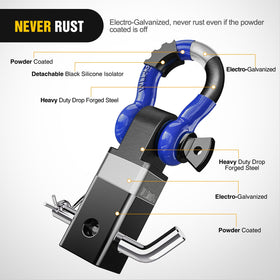 Nilight receiver inserted into a 2 inch hitch slot demonstrating fit and stability