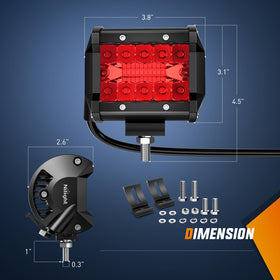 Nilight close-up of LED array showing triple-row chips for combined spot and flood