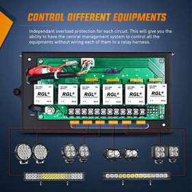 Nilight relay and fuse box top with heavy-duty relays for safer power