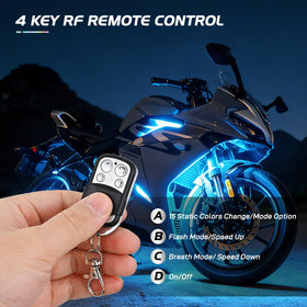 Nilight RF remote in hand controlling colors and modes for instant atmosphere changes
