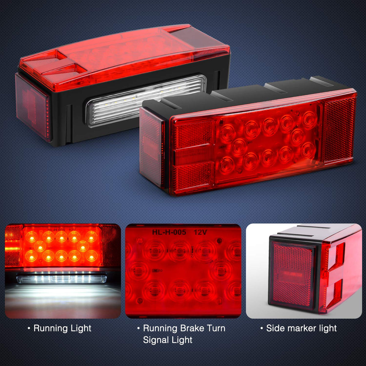 Nilight right lamp detail showing LED array for bright tail and turn signals