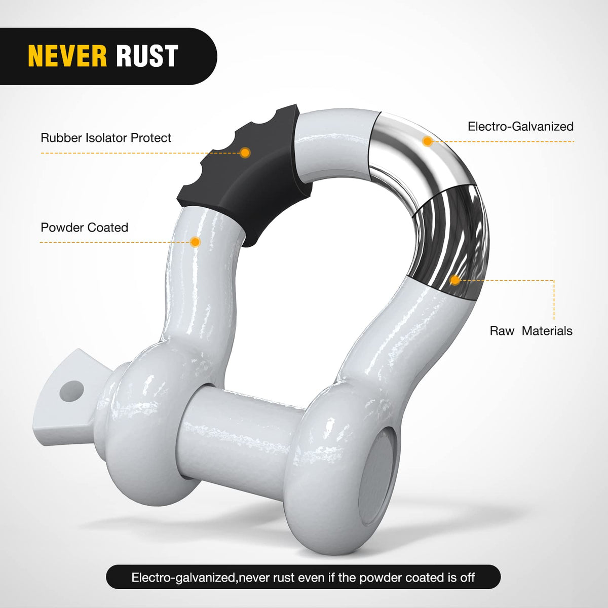 Nilight rubber shackle isolator detail reducing rattle and protecting paint