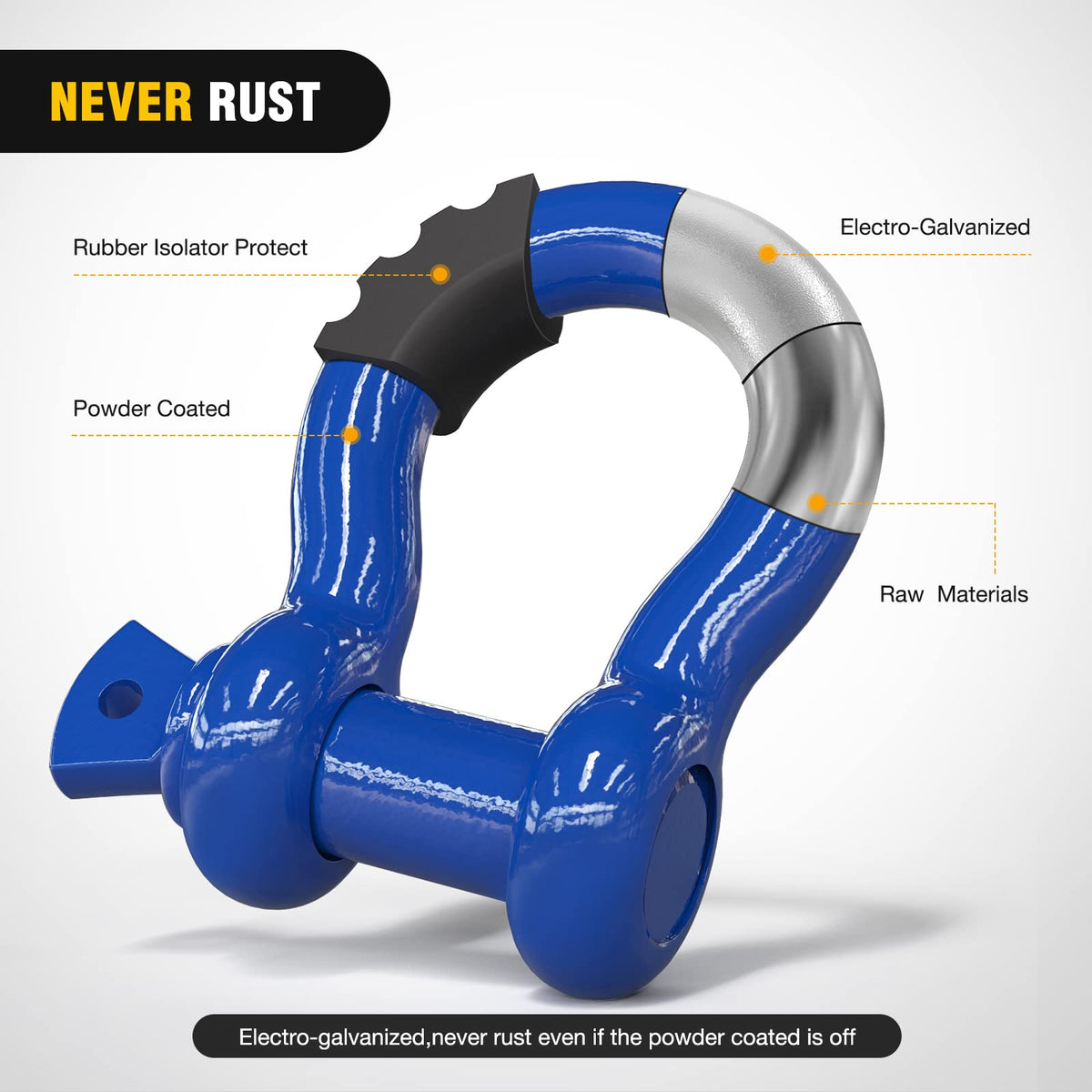 Nilight rubber isolator and washer assembly reducing rattle and protecting paint benefit