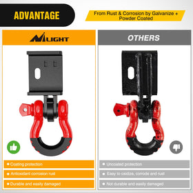 Nilight rubber isolator washers and hardware laid out for quiet, rattle-free installation