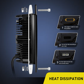 Nilight rubber pad and mounting hardware showing vibration dampening benefit