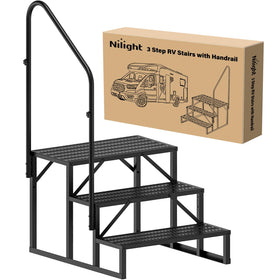 Nilight front view of stairs showing compact, stable entry