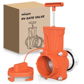 Nilight valve front view showing orange body and four-bayonet prongs for secure fit