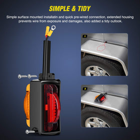 Nilight beside ruler on fender showing compact dimensions and easy fitment