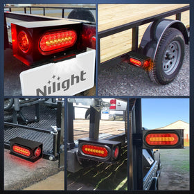 Nilight light box beside ruler showing dimensions and scale for correct fitment