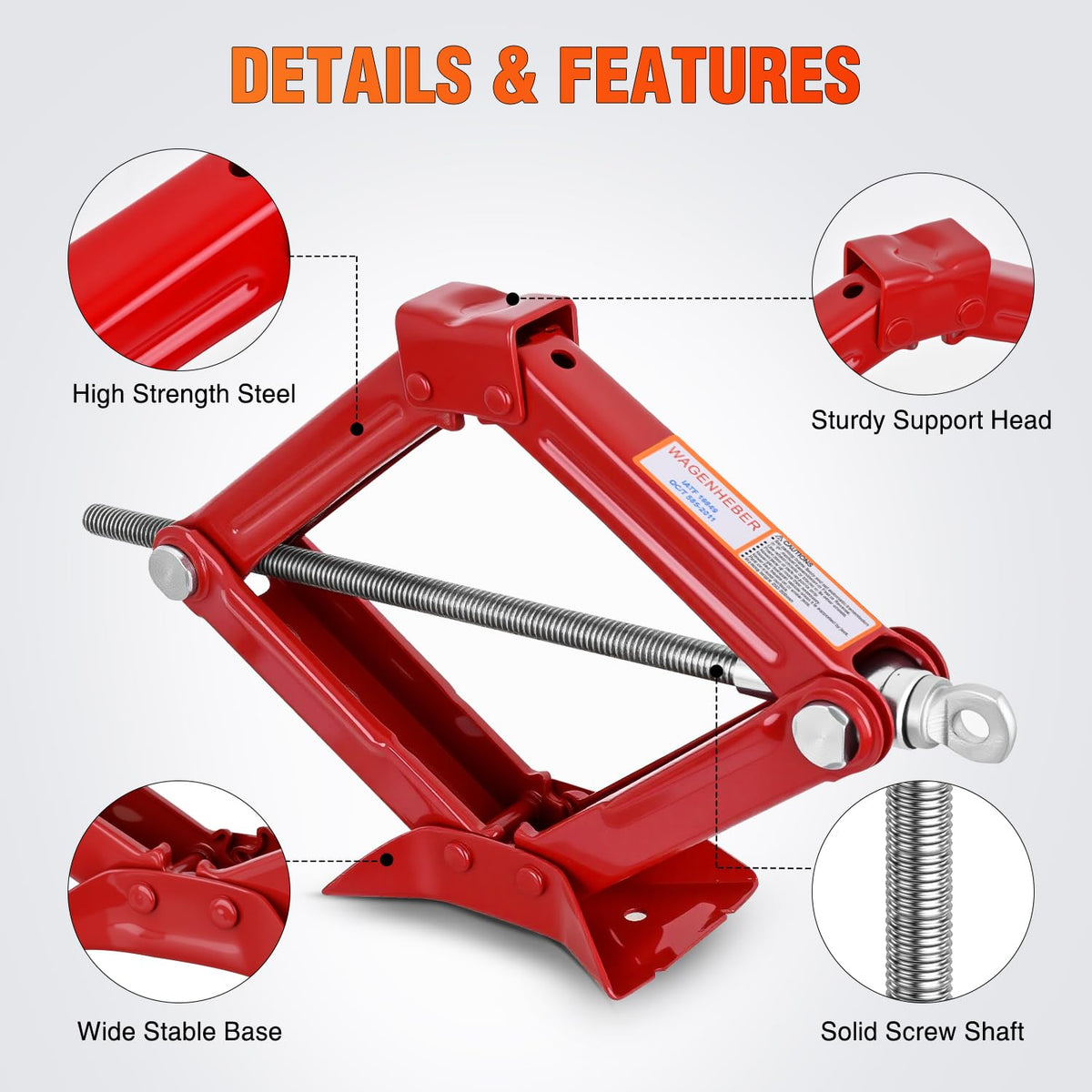Nilight ergonomic crank handle with plastic grip for easier operation