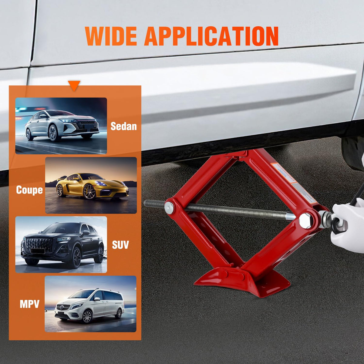 Nilight jack fully extended to show maximum height reach advantage