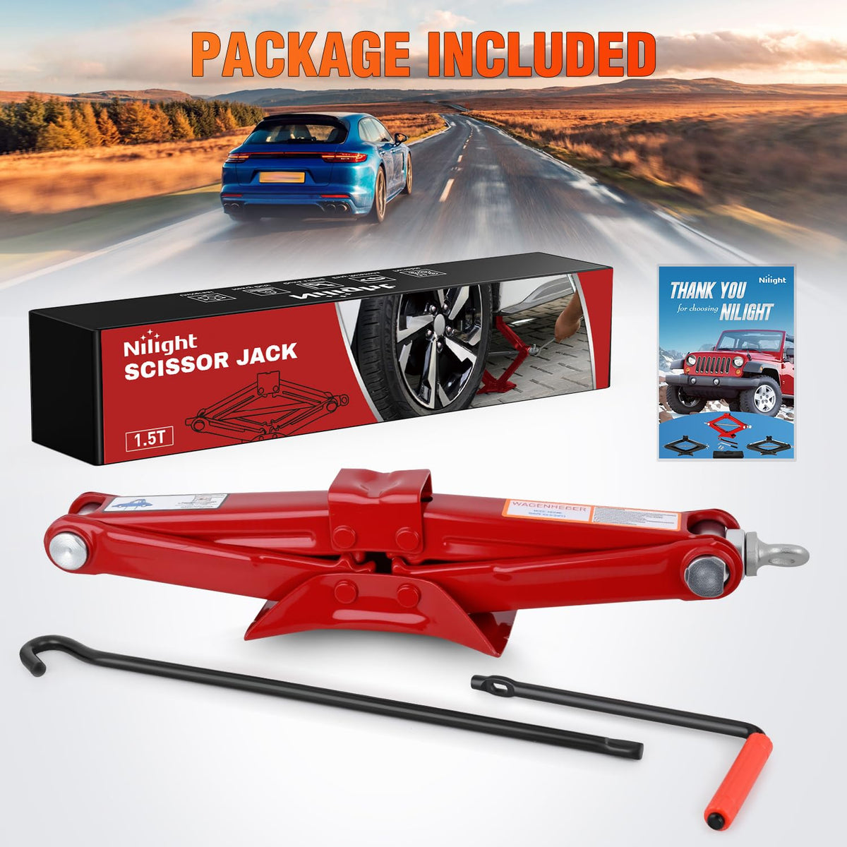 Nilight stored in vehicle trunk highlighting portable emergency preparedness