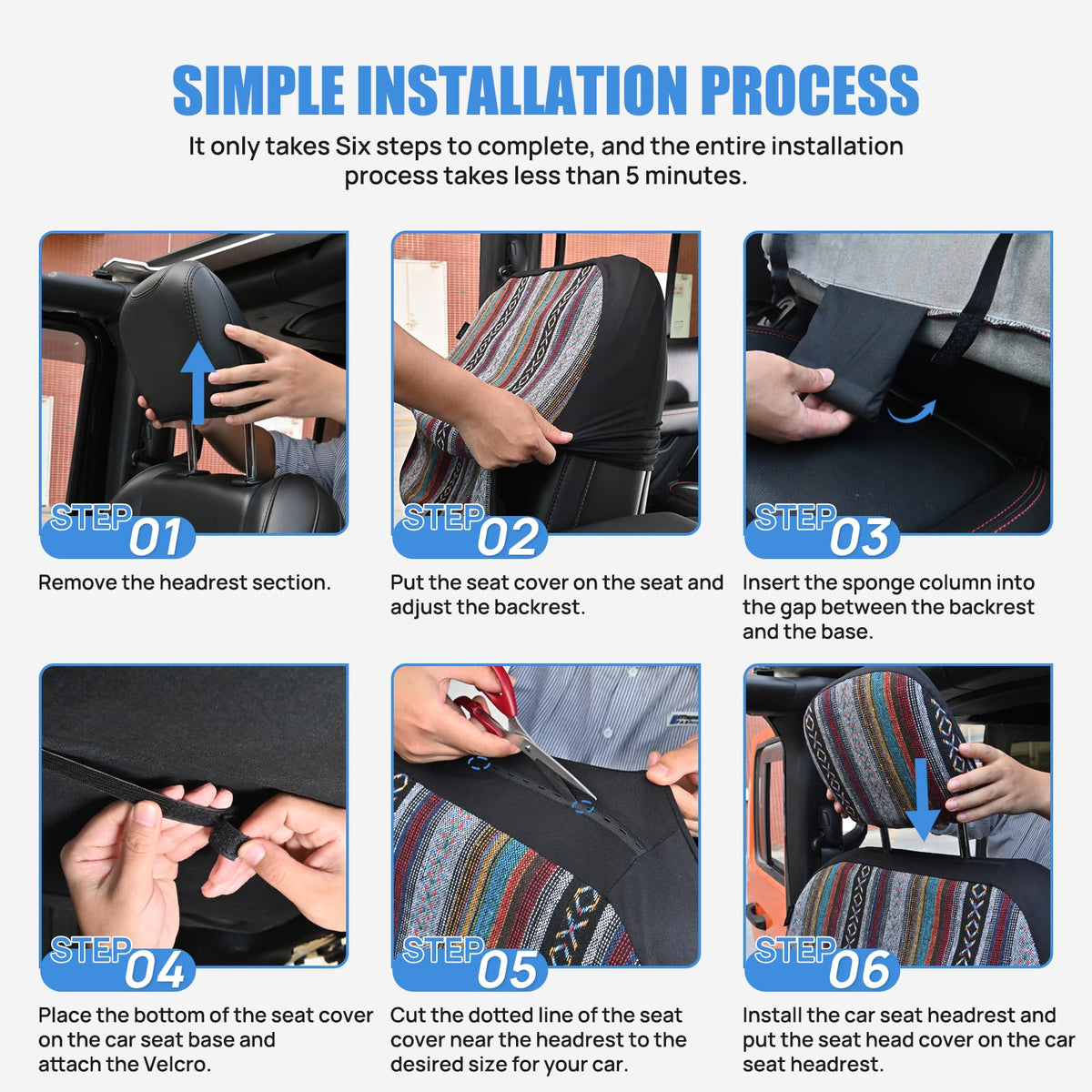 Nilight seat cover with clear belt port access preserving safety use