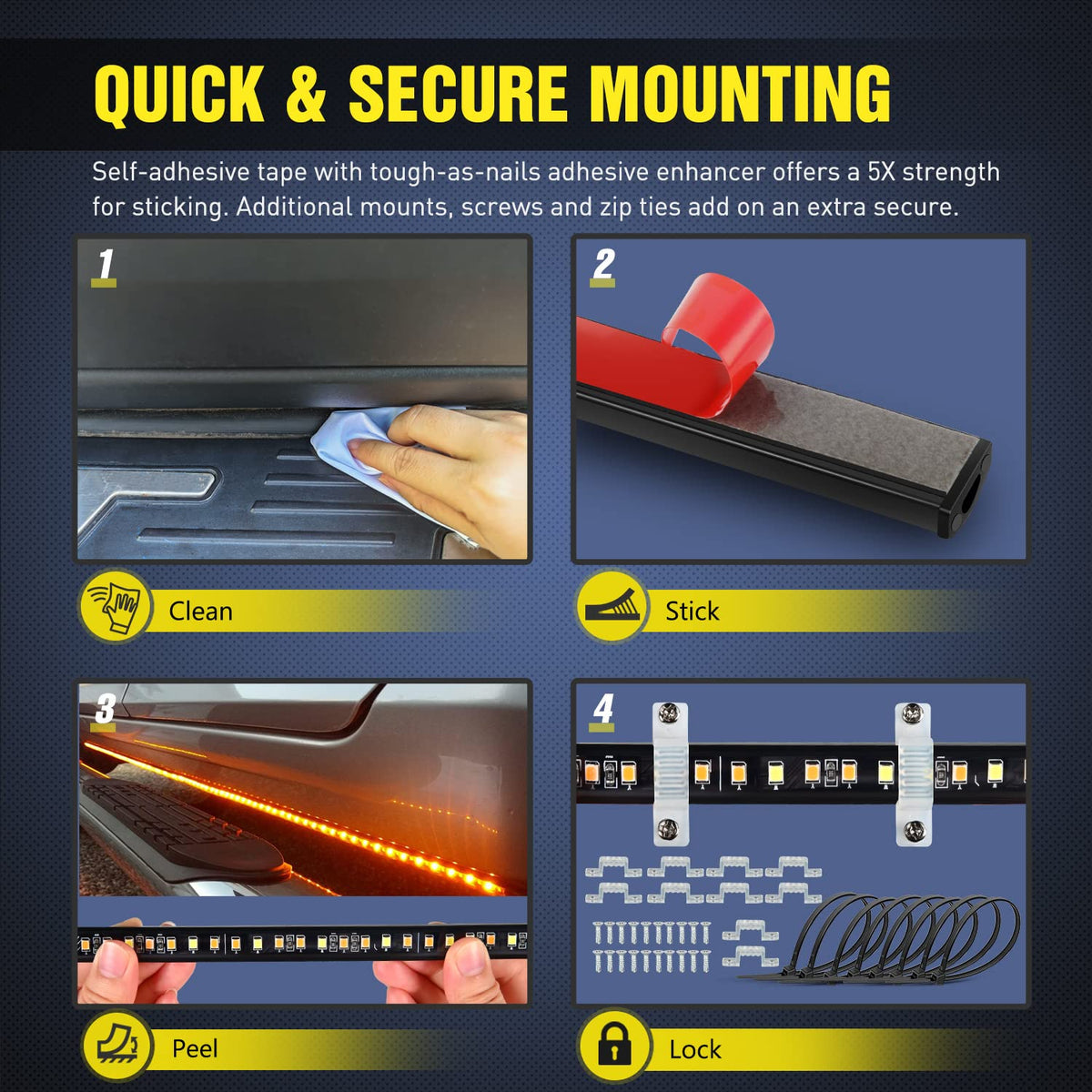 Nilight sequential amber turn signal in action enhancing side awareness benefit