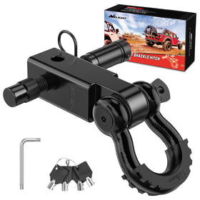 Nilight front view of shackle hitch receiver showing solid construction and security