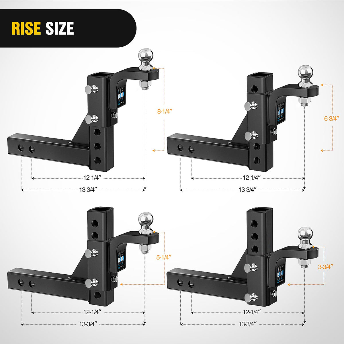 Nilight shank inserted in a 2-inch receiver with pin installed showcasing easy fit
