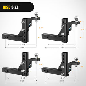 Nilight shank inserted in a 2-inch receiver with pin installed showcasing easy fit