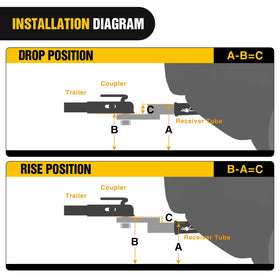 Nilight shank measurement image showing 1-1/4 inch fit for standard receivers benefit