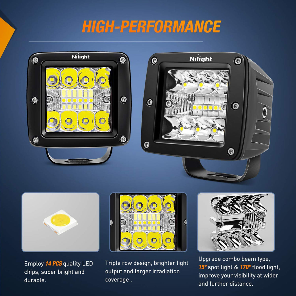 Nilight side view of aluminum heat sink profile improving cooling and durability