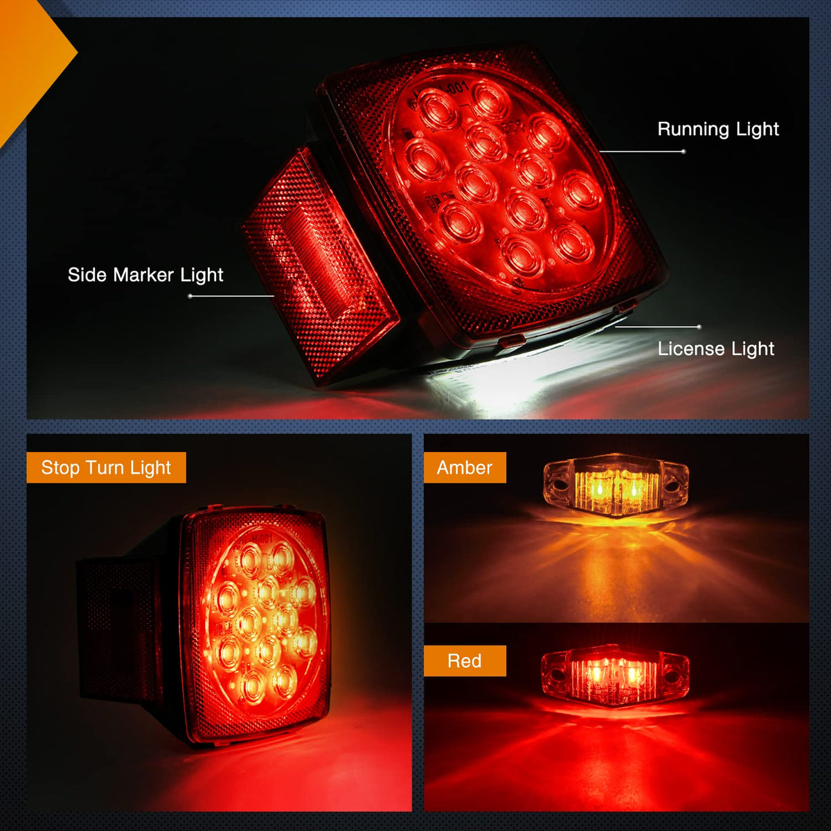 Nilight side marker light detailed shot highlighting compact profile and easy screw-mount for side illumination