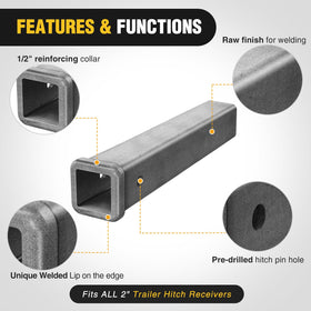 Nilight side profile highlighting the full 12-inch length for secure insertion