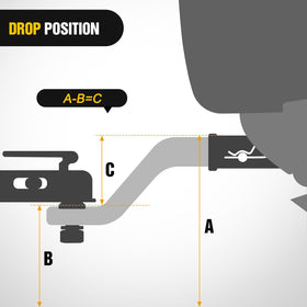 Nilight side profile highlighting the 4-inch drop for correct trailer alignment benefit