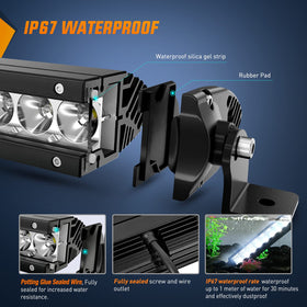 Nilight aluminum cooling fins dissipating heat for longer life