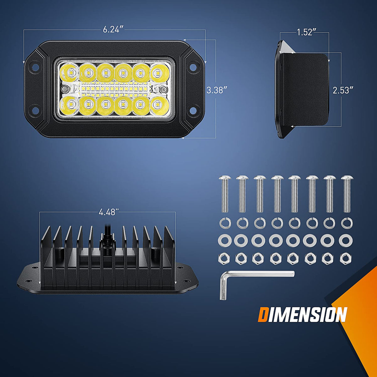 Nilight side profile showing shallow depth and easy installation benefit