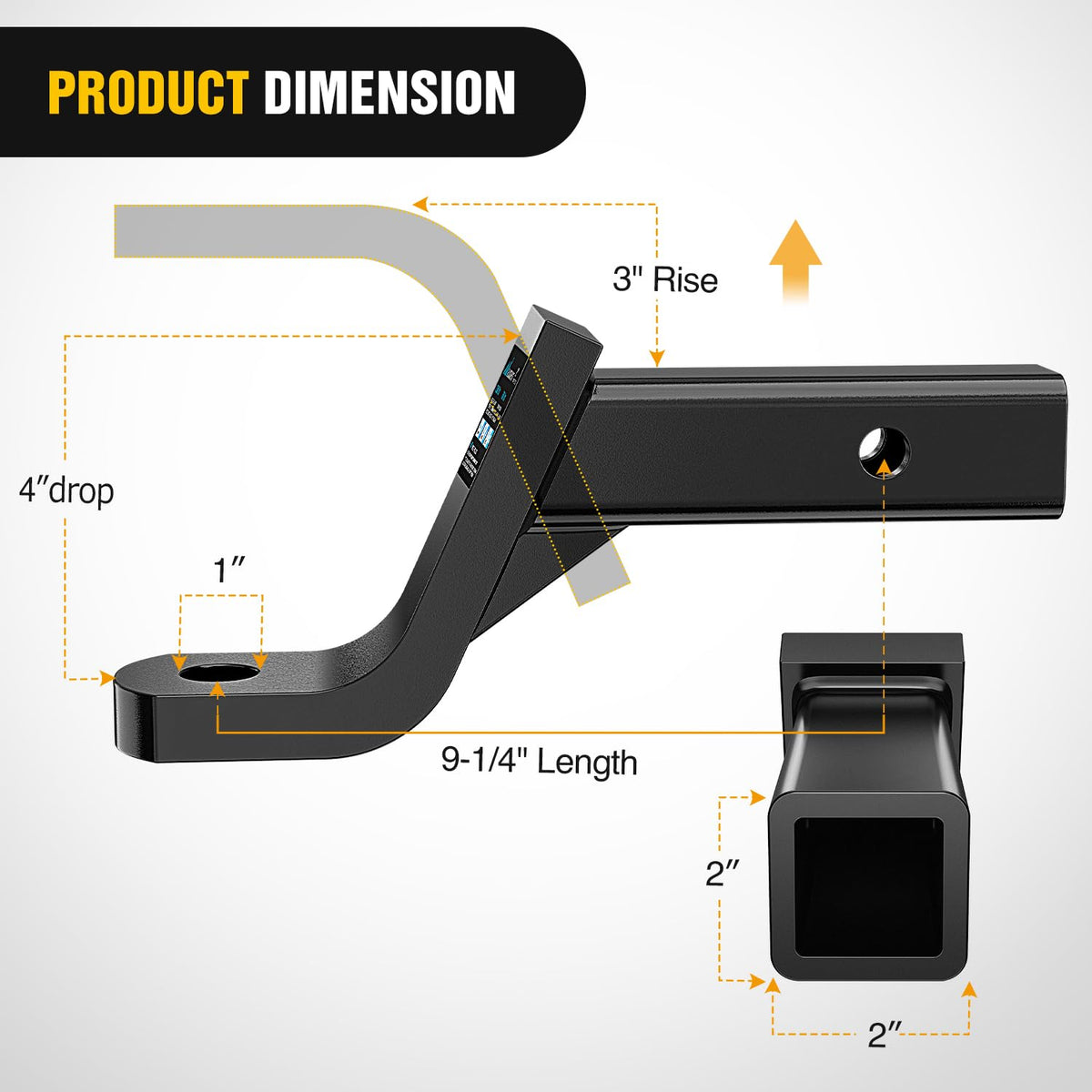 Nilight side profile highlighting 4-inch drop and 3-inch rise benefit
