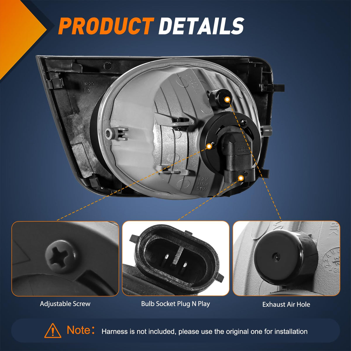 Nilight side profile housing showing durable OEM-grade construction