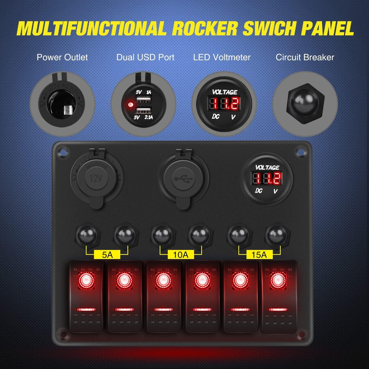 Nilight side profile displaying compact mount depth for easy dash fitment