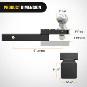 Nilight side profile showing shank and drop for correct trailer leveling benefit