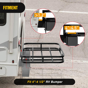 Nilight side profile showing 4-inch basket depth and low center-of-gravity advantage for stability