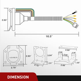 Nilight side profile showing pin contacts, ensuring solid electrical transfer and reliability