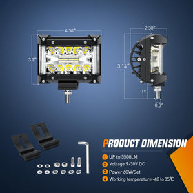 Nilight side profile emphasizing side shooter design for wider peripheral illumination benefit