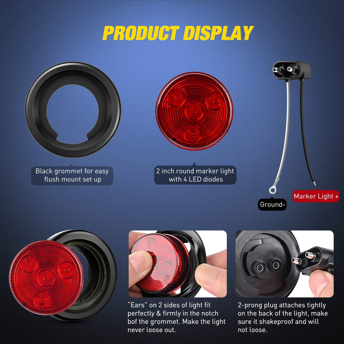 Nilight side profile showing grommet mount and slim design for easy fit