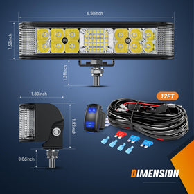Nilight close-up of side-emitter LEDs highlighting wider lateral coverage benefit