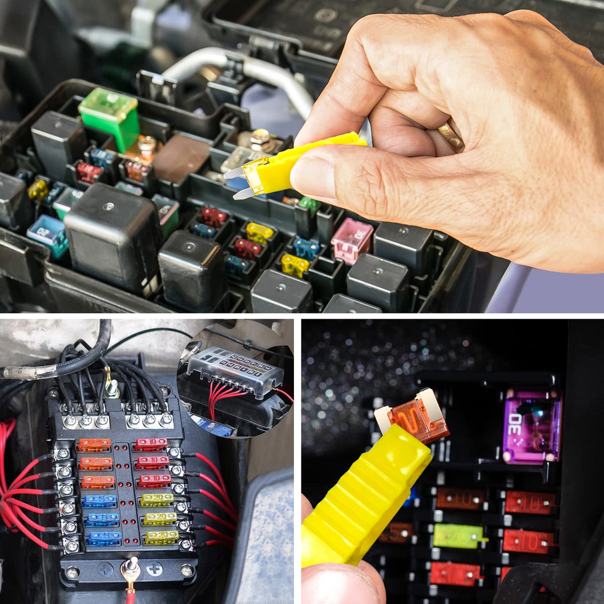Nilight hand holding fuses for size comparison and selection clarity
