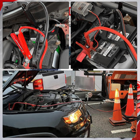 Nilight cables next to car trunk showing compact size and easy vehicle storage benefit