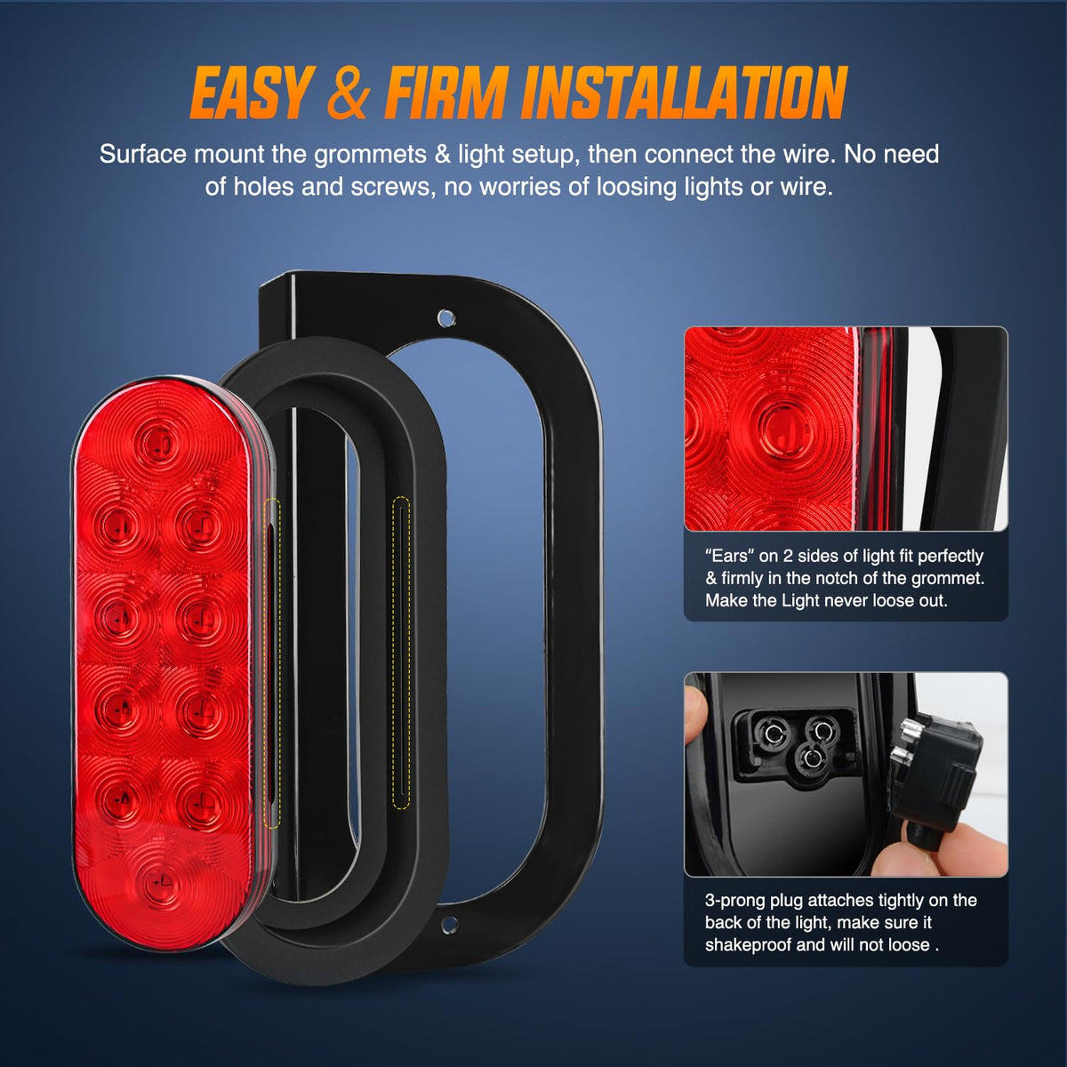 Nilight light beside license plate showing compact 6-inch scale and fitment benefit
